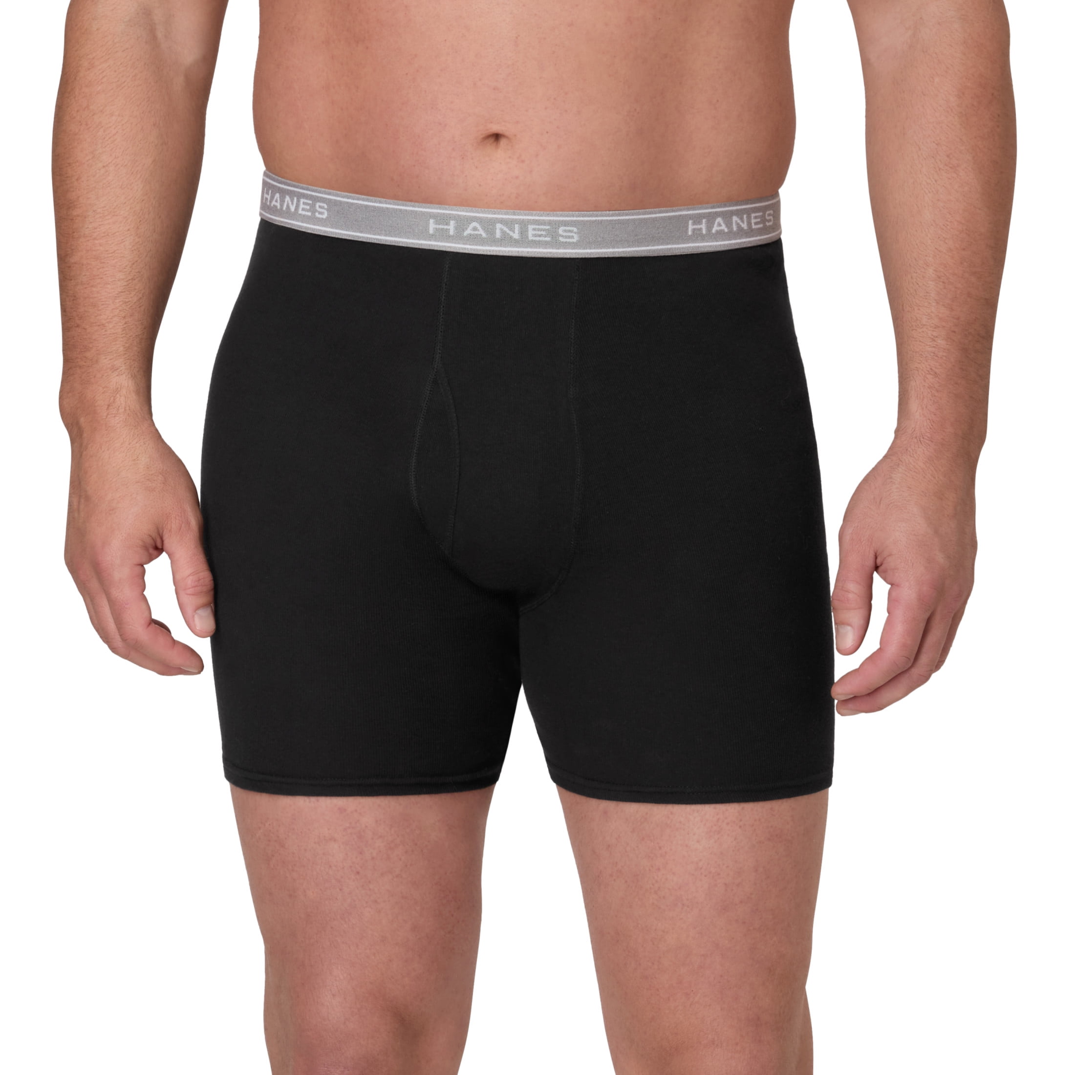 Hanes Big Man Underwear, Boxer Brief Underwear Pack, Cotton, 3-Pack (Big & Tall Sizes)