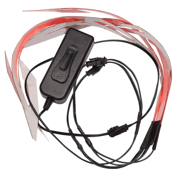 Casco de señal de conducción con luz nocturna LED para motocicleta de 4 piezas, 3 modos (rojo)