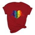 thumbnail image 7 of Dovford T Shirts Women Rainbows Heart Graphic Tees Shirts LGBT Shirts Casual Short Sleeve Tops, 7 of 7