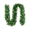 thumbnail image 3 of Christmas Garland with LED Lights Battery Operated, Prelit Xmas Garland for Mantle, Fireplace, Stairs Railing, Artificial Christmas Garland Indoor and Outdoor Decorations 106in, 3 of 7