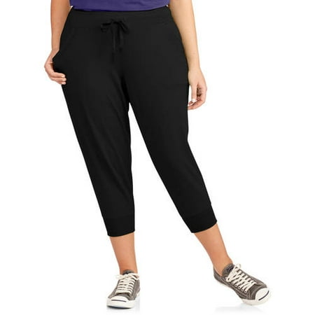 Danskin Now - Women's Plus-Size Banded Bottom Knit Capri Pants with Drawstring - Walmart.com