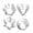 White, variant on 12 Piece Small Stainless Steel Cookie Cutter Cake Vegetable Fruit Cutters Set Heart Flower Star Round Shape Biscuit Moulds Utility