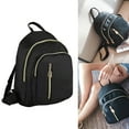 thumbnail image 1 of Mochila pequeña de nailon para mujer, moderna, informal, ligera, para viajes, escuela, mochila pequeña, bonita, para el día a día, para adolescentes y mujeres (negro), 1 of 7