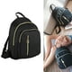 thumbnail image 1 of Mochila pequeña de nailon para mujer, moderna, informal, ligera, para viajes, escuela, mochila pequeña, bonita, para el día a día, para adolescentes y mujeres (negro), 1 of 7