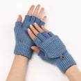 thumbnail image 4 of Baqcunre Winter Gloves for Women,Winter Knit Fingerless Gloves Wool Gloves Thermal Gloves Unisex Light Blue, 4 of 5