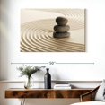 thumbnail image 3 of Elephant Stock Zen Pebble Stack Wall Art - Horizontal Canvas Wall Art - Living Room Wall Decor - Photography Wellness Canvas - Beige And Gray Decor - 39" x 26", 3 of 8
