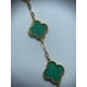 thumbnail image 3 of Pulsera Trébol Enchapado Oro 18k Acero Inoxidable Unisex Verde, 3 of 3
