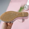 thumbnail image 4 of Hopeusnice Sandals for Women Pu Summer Shoes Breathable Soft Women's Sandals Open Toe Non-Slip Thick-Soled Heel Trendy Roman Boho Style Shoes for Beach Comfortable Walking Shoes Silver 36, 4 of 9