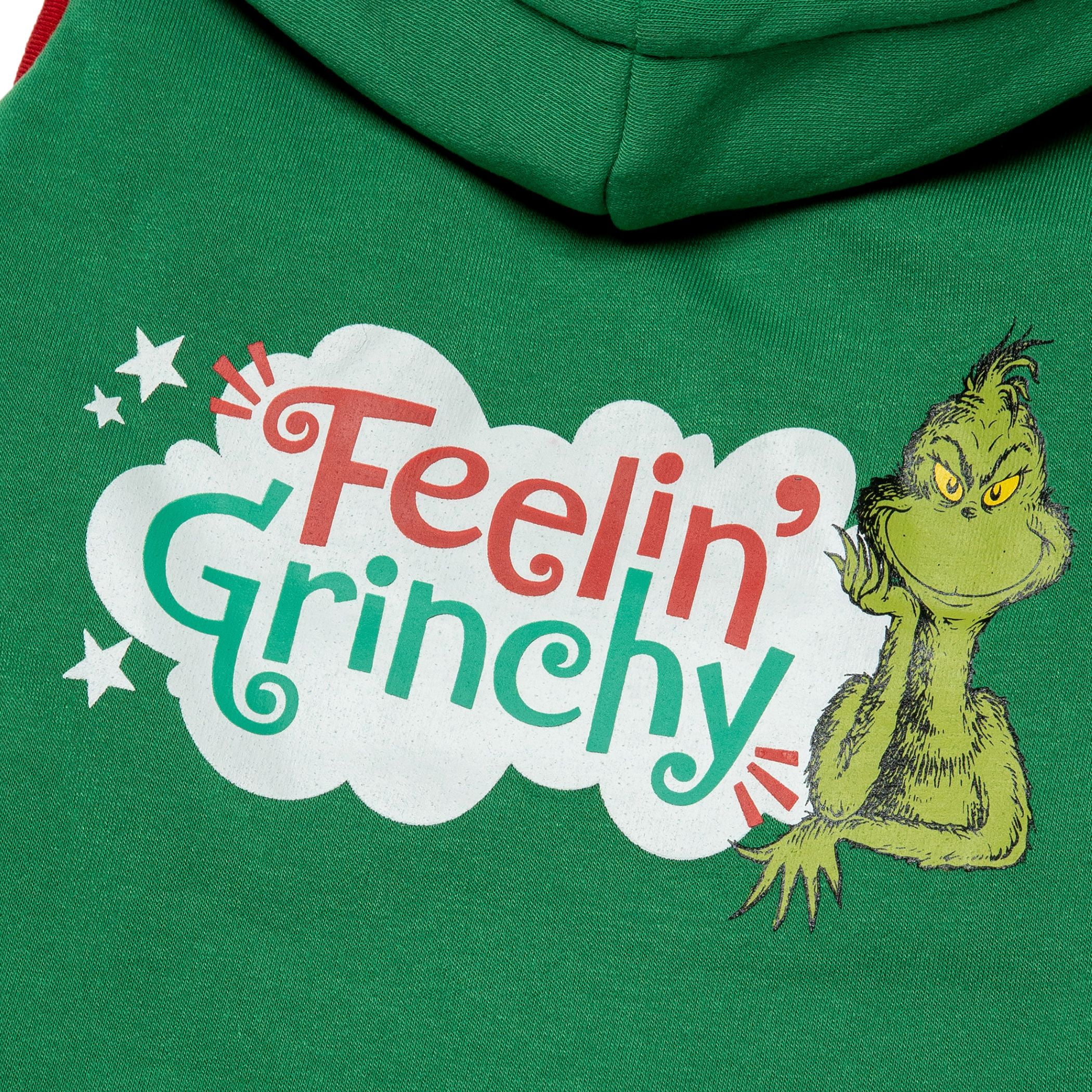 Dr. Seuss' The Grinch! Holiday Pet Hoodie for Cats & Dogs, Feelin' Grinchy, Green, Small