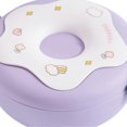 thumbnail image 3 of Bento Bowl Donut Shape Heatable with Lid Fork Spoon Plastic Lunch Container for Office School Purple, 3 of 4