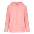 thumbnail image 5 of Mrat Women's Sweatshirt Fleece Hoodie Oversized Warm Pullover Fuzzy Pajama Tops Soft Loungewear S-20 Pink-A XXL, 5 of 7