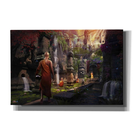 Epic Graffiti 'Hidden Sanctuary' by Cameron Gray Giclee Canvas Wall Art, 18"x12"