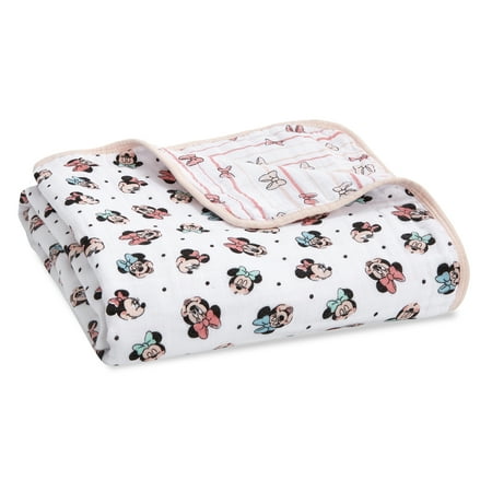 UPC: 0842332147363 | aden + anais essentials disney baby muslin blanket minnie rainbows – minnie