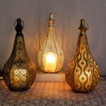 thumbnail image 3 of Moroccan Lantern Lamp Decorative Candle Holders, 11.6 inch Vintage Ramadan Lamp Home Decoration Lights Ornaments, Modern Decorations Desk Lights, Bedside Nightstand Lamp for Bedroom Home Decor, 3 of 9