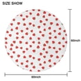 thumbnail image 6 of Red Strawberry Plants Fruit White Pattern Round Tablecloth 60"x60",Wrinkle Wipeable Table Cloth for Kitchen Dining Room Picnic Patio Party, 6 of 6