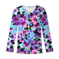 thumbnail image 4 of Molidfa Women’s Relaxed Fit Floral Mix 3/4 Sleeve Blouse, 4 of 5
