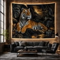 thumbnail image 6 of Tiger Resting Beside Still Water under Golden Moon, Serene Digital Art for Wildlife Fans, Jungle Decor, Housewarming Gift, Tapestry Wall Hanging for Bedroom and Living Room, 6 of 7