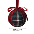 thumbnail image 2 of Plaid Bow Christmas Balls, 3.15 Inch Foam Hanging Ornaments for Holiday Tree Decoration & Festive Home Gift Accents, 2 of 3