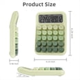 thumbnail image 2 of Calculadora Mecánica de Escritorio, Lindas Calculadoras de Botones Grandes con Pantalla LCD Grande de 12 Dígitos, Accesorios de Escritorio, Verde, 2 of 7