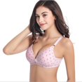 thumbnail image 2 of Womens Bras,Triangular Leaf Print Front Button Maternity Nursing Bra(80B-95B), 2 of 5