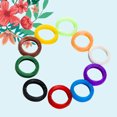thumbnail image 4 of 32pcs Bright Colored Silicone Key Caps Sleeve Ring Key Caps Elastic Key Tags Key Identifier Coding Rings(Mixed Color), 4 of 6