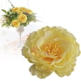 thumbnail image 2 of Artificial Peony Head, Silk Bouquet For DIY Wedding Party Bouquets Table Centerpieces DIY Craft Decoration, Realistic Faux Flower Arrangements Wedding Decoration, 1Pc, Multicolor(Yellow,5.1x5.1"), 2 of 9
