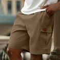 thumbnail image 2 of cllios Men's Cargo Sweat Shorts Casual Drawstring Elastic Waist Athletic Workout Gym Jogger Shorts with Multi Pockets Gifts for Boyfriend, 2 of 9