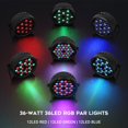 thumbnail image 2 of Par Lights OPPSK 36 LED RGB 36 W, paquete de 4 con control remoto DMX, 2 of 7