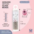 thumbnail image 3 of Miyuki Delica Seed Beads – Size 11/0 (1.6 mm), DB1749, Cocoa-Lined Opal AB, 7.2 g, Approx. 1440 Beads, 3 of 7