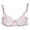 Pink, variant on Bandeau Bra for Women Girls Women V-neck Adjustment Straps Underwire Floral Lace Bra Short Size Wireless Cami Bra, Style 923, Purple 34B