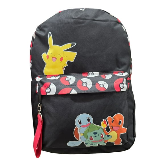 Pokemon With Friends 16" Black Backpack