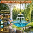 thumbnail image 3 of Solar Hanging Bird Bath Fountain – Decorative Outdoor Water Feature with Solar Powered Pump, Garden Patio Hanging Accent for Bird Friendly Daily Outdoor Use, 3 of 9