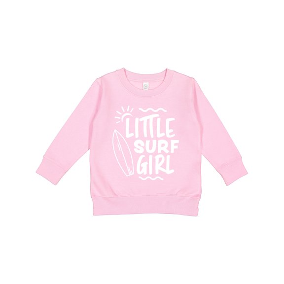 Inktastic Little Surf Girl with Surfboard Toddler Sweatshirt