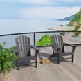 thumbnail image 2 of Chaise Adirondack Classique d'Extérieur (Ensemble de 2) en Gris, 2 of 6