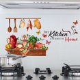 Wall Decal Sticker with Tableware and Kitchen Designs, Adds Bright ...