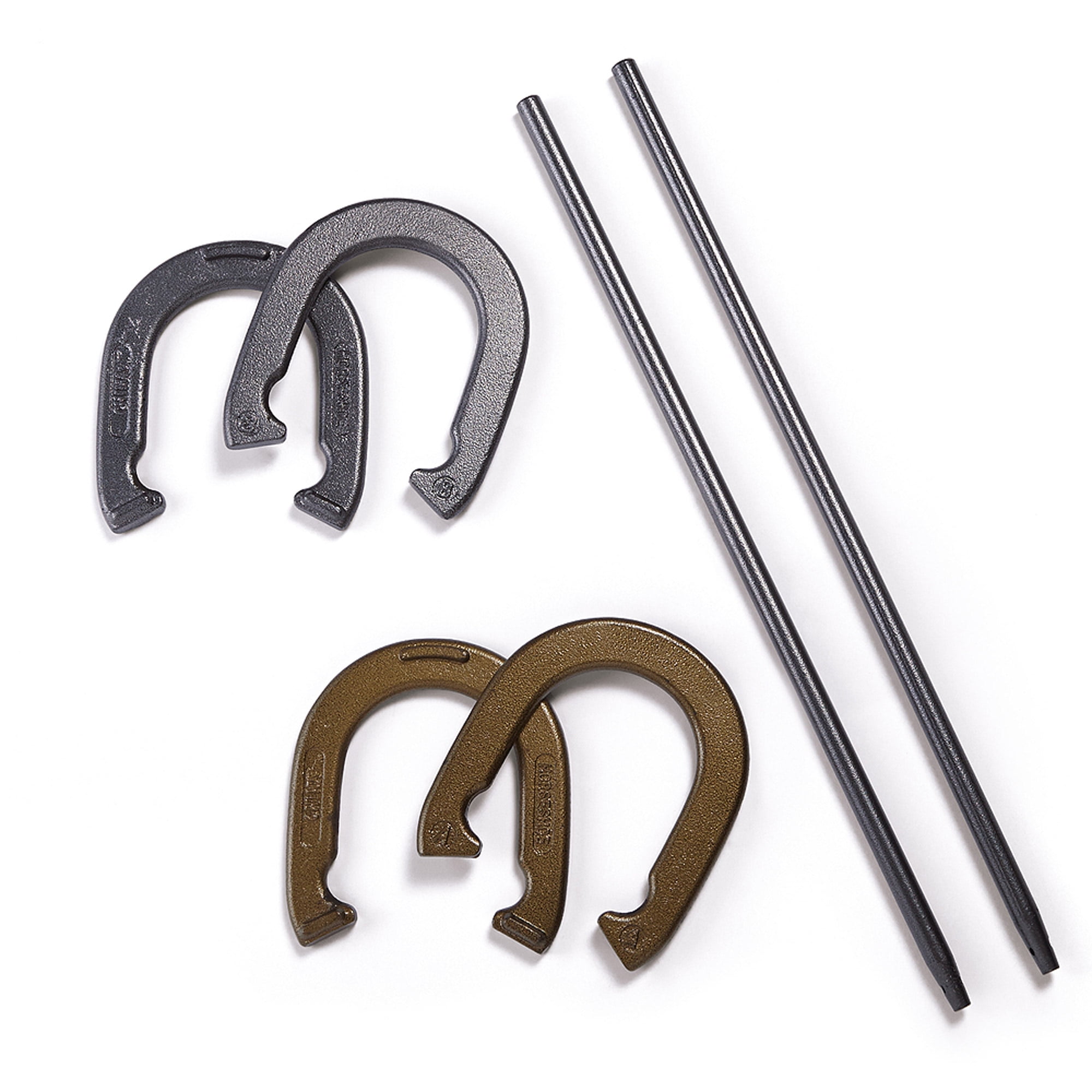 Premium Reinforced Carbon Steel Horseshoe Set with Carry Bag by Trademark Innovations 