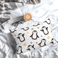 thumbnail image 5 of Pofeuu Colorful Hearts Penguin Print Polyester Microfiber Plush Pillowcases, Super Soft and Cozy Pillow Case Covers with Envelop Closure（Pillow core not included）-14"x20", 5 of 6