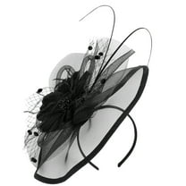 LEKODE Hat for Women Tea Hats for Women 2025 Tea Hats Fascinators Hats for Women Tea Party Fascinators for Women Feather Headpiece Feather Headband Black One Size