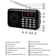 thumbnail image 4 of YMDJL Portable FM Radio,Mini Digital Radio Music Player with Speaker Support Micro SD/TF Card/USB, Auto Scan Save, No AM (Blue), 4 of 6