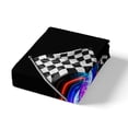 thumbnail image 4 of Erosebridal Housse de Couette Voiture de Course Rouge Grand Lit, Housse de Couette Sport de Vitesse Grand Lit, Décor Drapeau à Damier, Réversible 3 Pcs (Sans Couette), 4 of 7