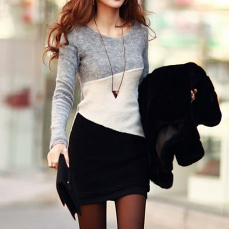 

Wonen O Neck Manches Long Sleeve Robe Female Retro Elegant Party Culb Dress Note Please Buy One Size Larger