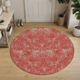 thumbnail image 3 of Small Round Rug 3Ft, Red Terracotta Splatter Non-Slip Washable Circle Rugs Carpet, Boho Mottled Vintage Rustic Indoor Outdoor Rug Floor Mats Throw Runner for Bedroom Living Room Bathroom, 3 of 8
