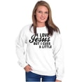 thumbnail image 4 of I Love Jesus But I Cuss a Little Women Plus Size Crewneck Sweatshirt Brisco Brands 5X, 4 of 5
