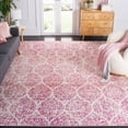 thumbnail image 3 of SAFAVIEH Madison Leighton Geometric Area Rug, Cream/Fuchsia, 10' x 14', 3 of 8