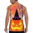thumbnail image 3 of Easygdp Halloween Men's Tank Top, Sleeveless Muscle T Shirts, Breathable, Quick-Dry, Loose for Gym, Running, Fitness - Large, 3 of 9