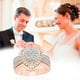 thumbnail image 4 of Ganfancp Señoras de La Moda de La Boda de Oro de Diamantes de Dos Piezas Set Ofertas Del Día Liquidación Un Juego de Anillos., 4 of 7