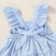 thumbnail image 5 of Vestido YOUNGER TREE para niñas pequeñas, verano, con volantes, azul 3-4T, 5 of 6