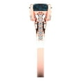 thumbnail image 3 of 2.21ct Round Cut Blue Natural London Blue Topaz 14k Pink Rose Gold Engraving Statement Bridal Wedding Designer Ring Size 8.5, 3 of 5