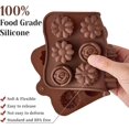 thumbnail image 2 of 4 Pieces Silicone Chocolate Molds, Brown 15 Cavity Mini Candy Molds Non-stick Baking Molds for Ice Cubes, Jelly, Fat Bombs, 2 of 4