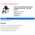thumbnail image 2 of Rear Leaf Spring Shackle/Bracket Kit - Compatible with 1988 - 1997 GMC C2500 1989 1990 1991 1992 1993 1994 1995 1996, 2 of 2